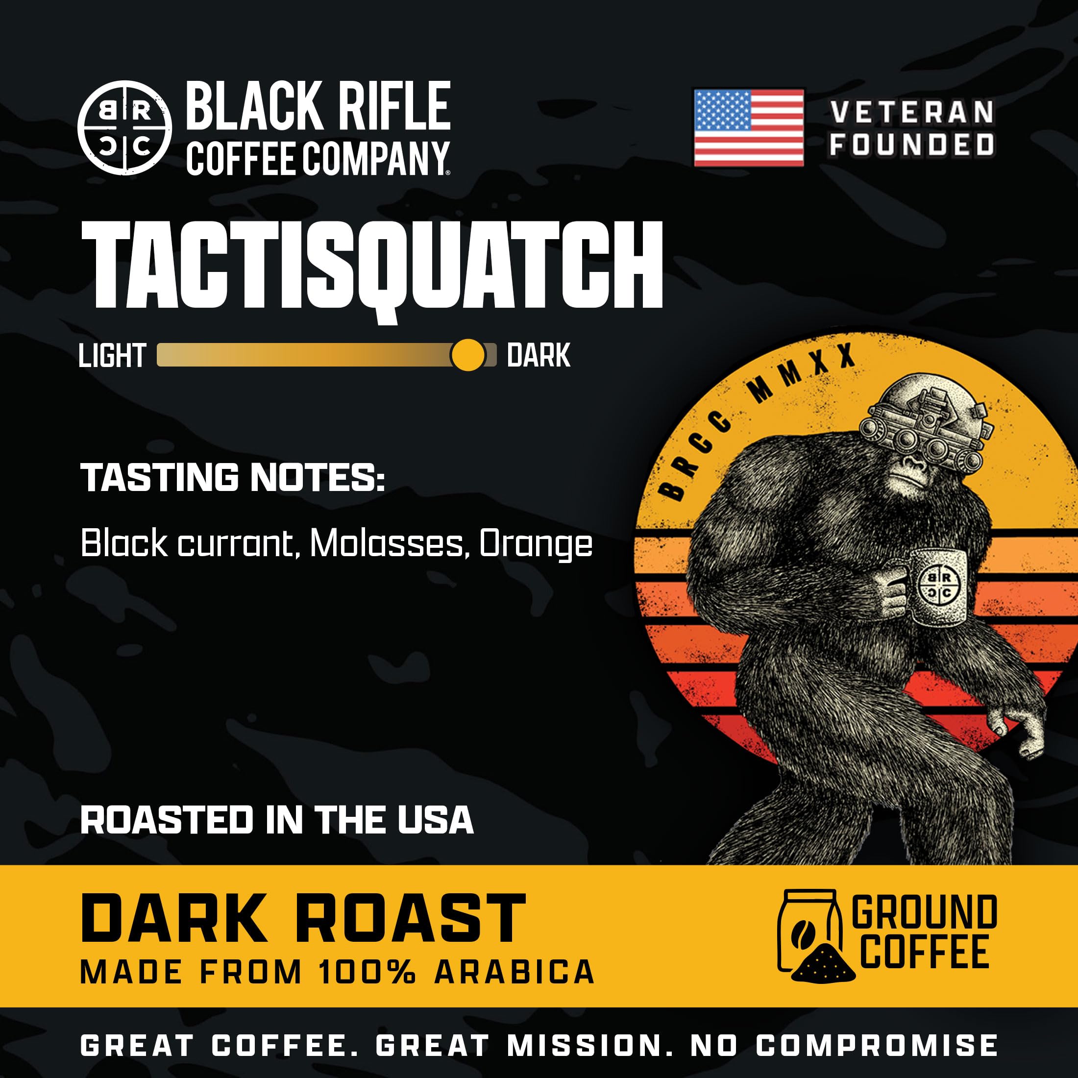 Black Rifle Coffee cápsula K-Cup en primer plano que garantiza frescura