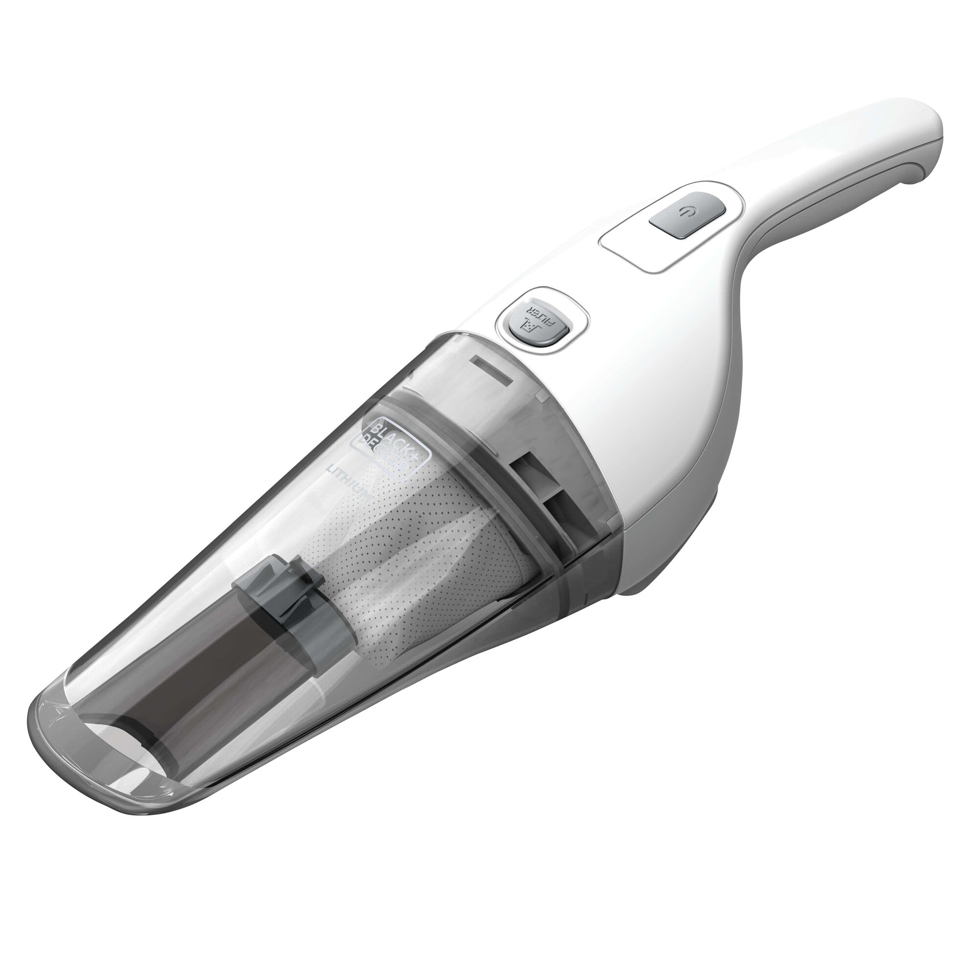 BLACK+DECKER vista frontal de la aspiradora de mano, compacta y ligera