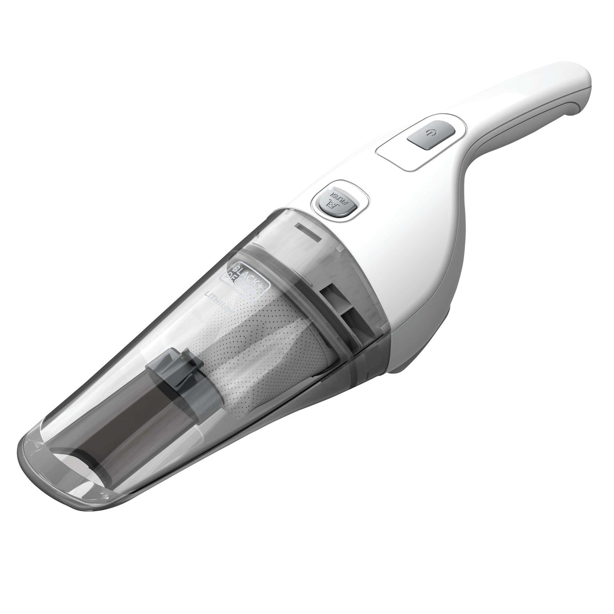 BLACK+DECKER vista frontal de la aspiradora de mano, compacta y ligera