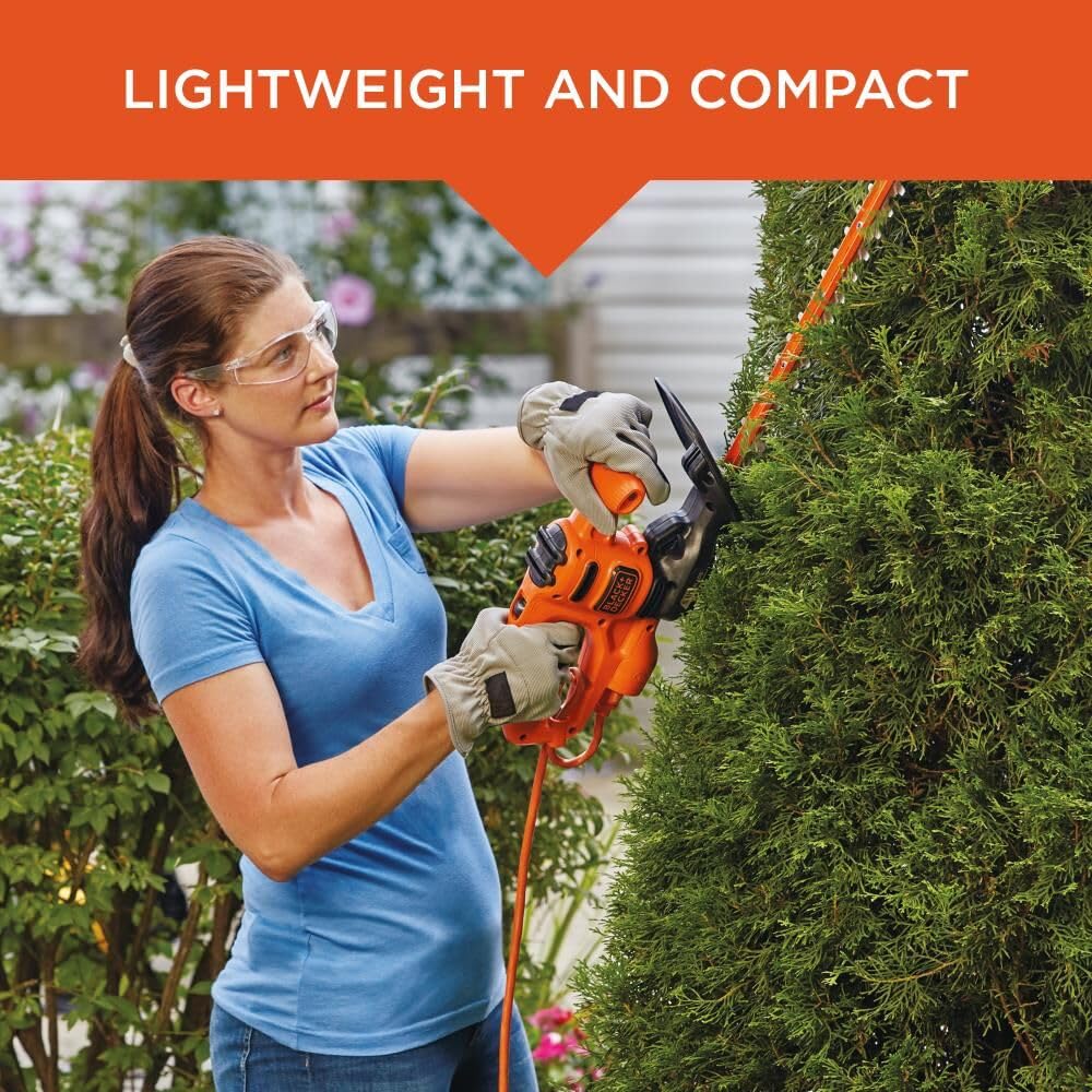 BLACK+DECKER motor housing angle highlighting efficient 3.2 amp performance