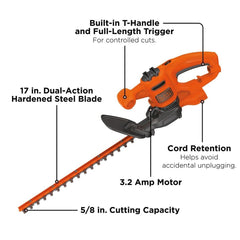 BLACK+DECKER built-in T-handle detail offering better control and comfort