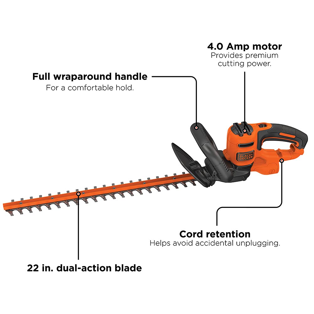 BLACK+DECKER cuchillas de doble acción detalle mostrando corte limpio y menor vibración