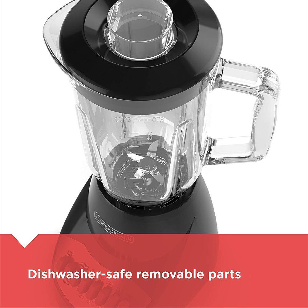 BLACK+DECKER jarra con marcas de medida visibles para dosificar ingredientes
