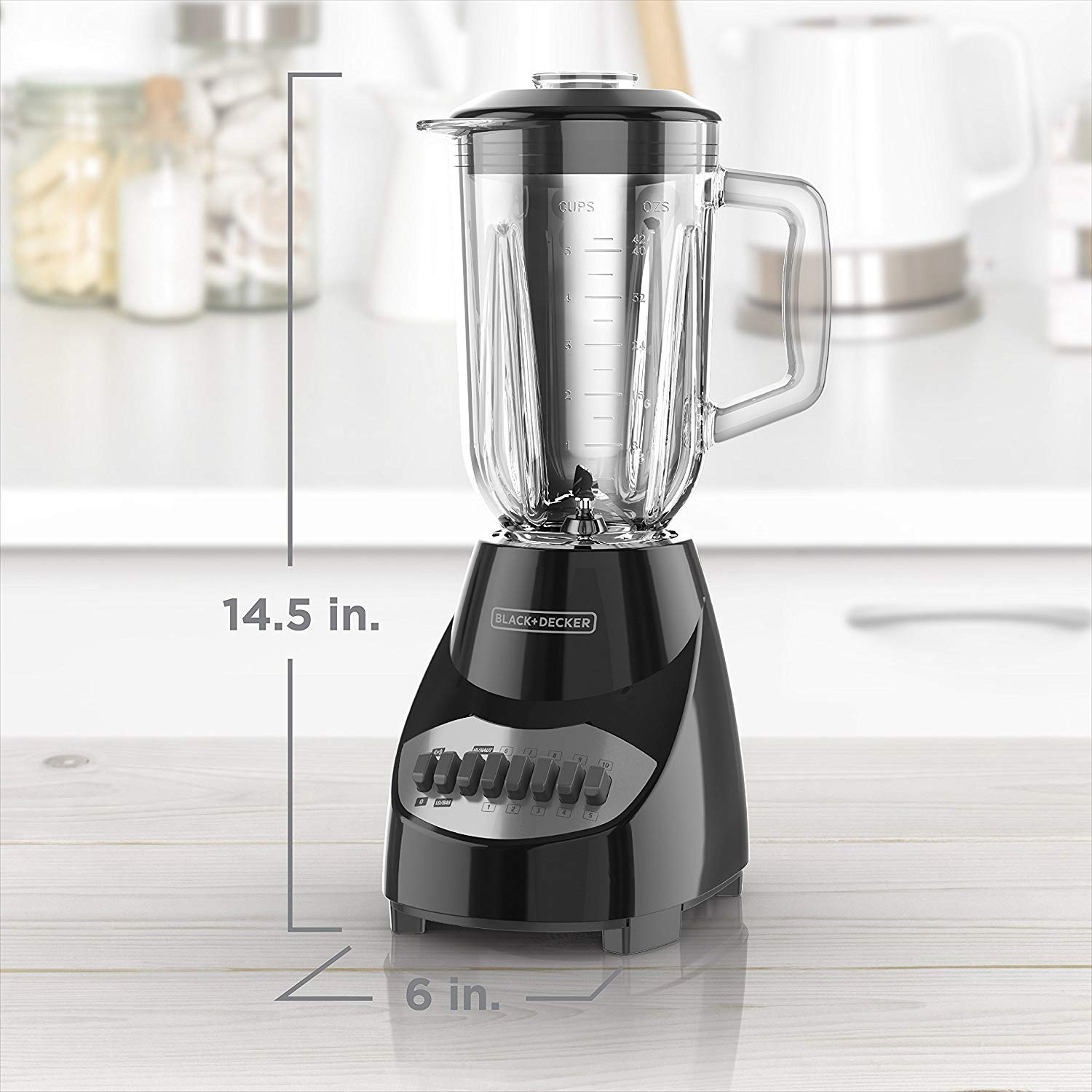 BLACK+DECKER jarra de vidrio PerfectPour con pico reclosable para vertidos limpios