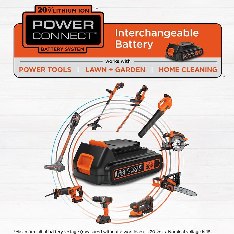 BLACK+DECKER telescoping shaft adjustment showing customizable height for user comfort