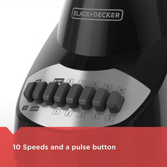 BLACK+DECKER panel de controles con 12 velocidades y botón de pulso para precisión