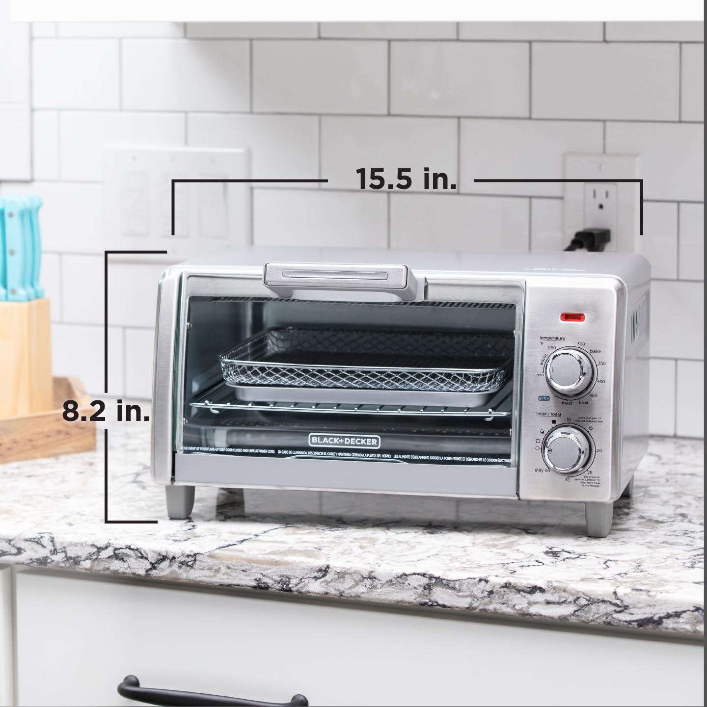BLACK+DECKER pizza de 9 pulgadas cocinándose, resultado dorado y parejo