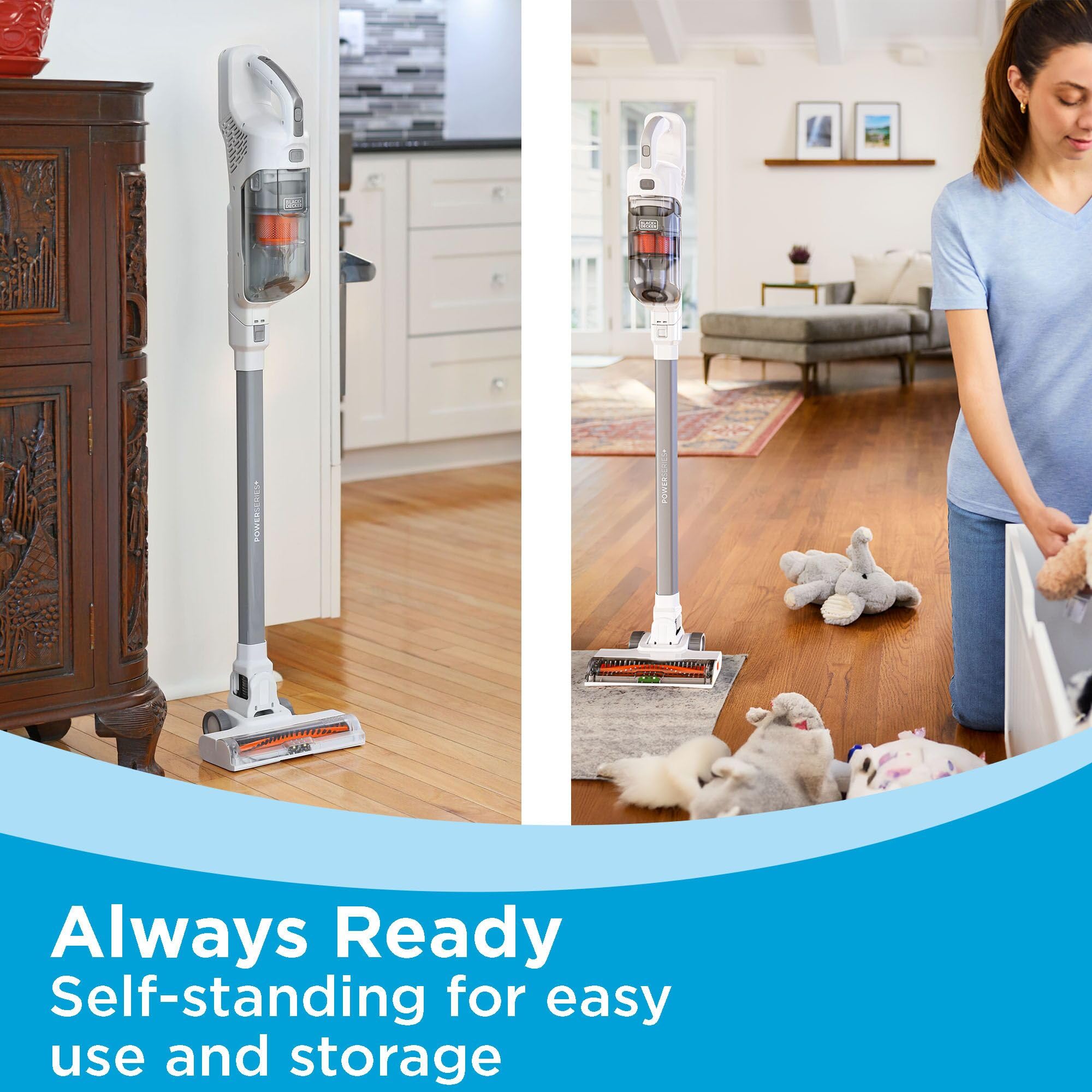 BLACK+DECKER vista para comparar tamaño con utensilios del hogar y escalas cotidianas