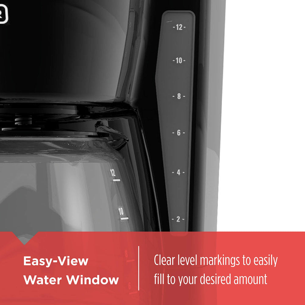 BLACK+DECKER ventana de agua frontal para un llenado preciso y sin errores
