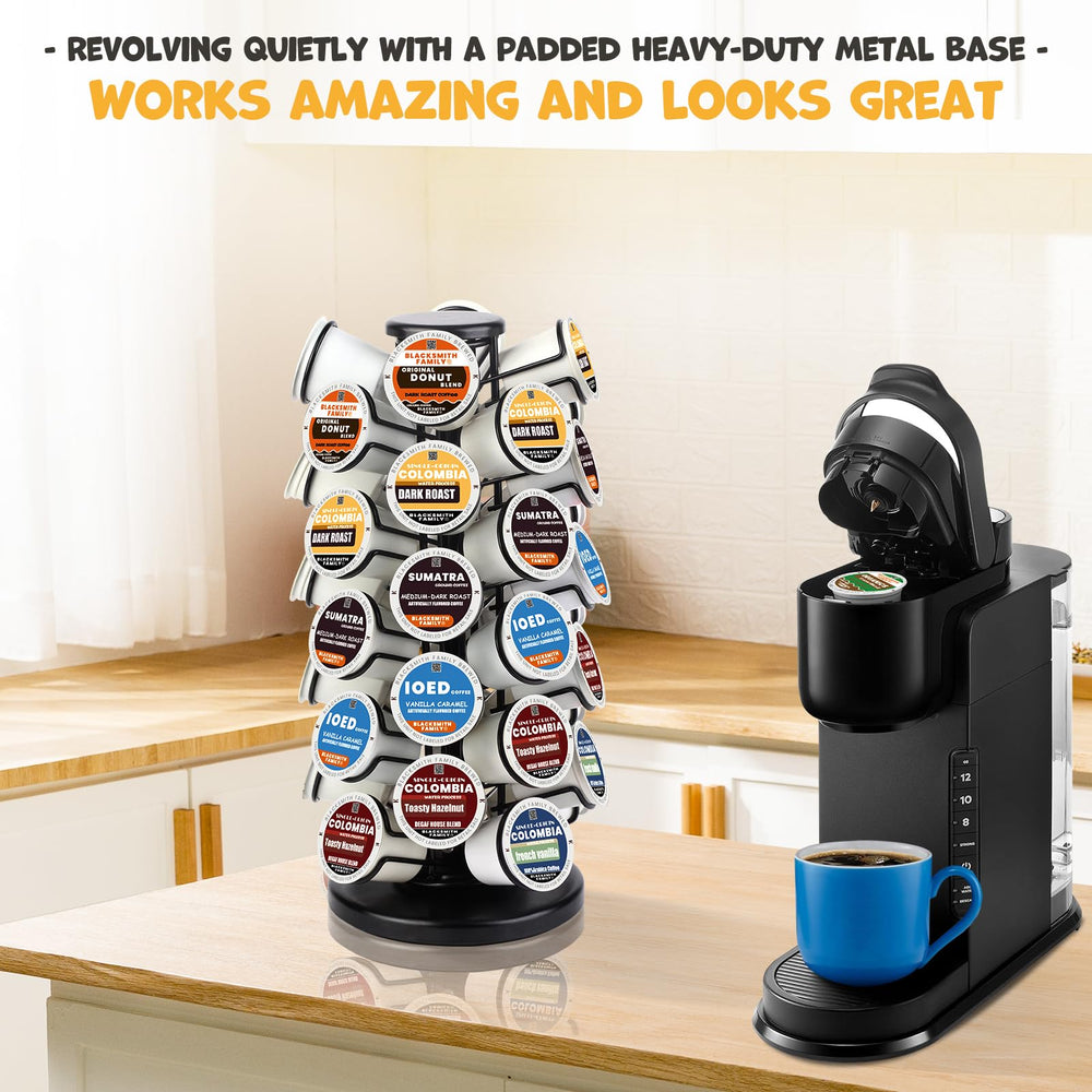 BLACKSMITH FAMILY beside a Keurig demonstrating countertop compatibility