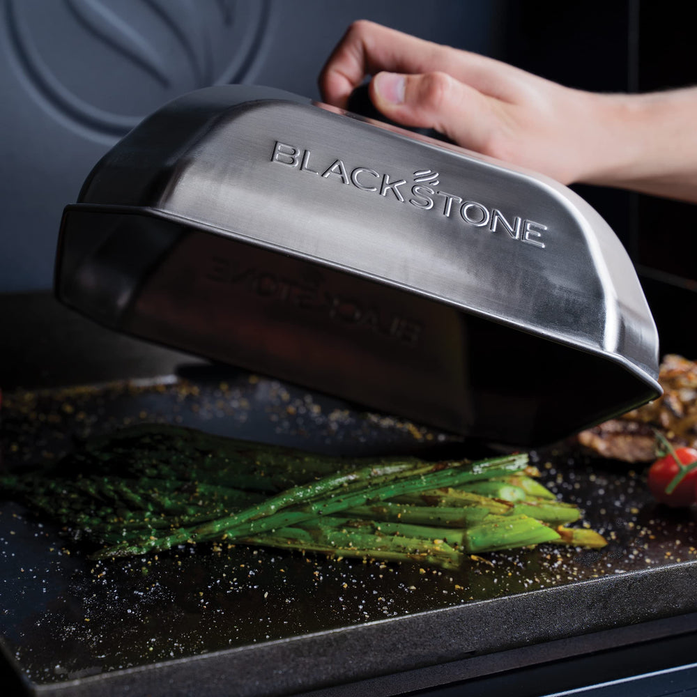 Blackstone etiqueta de producto destacando garantía de 1 año