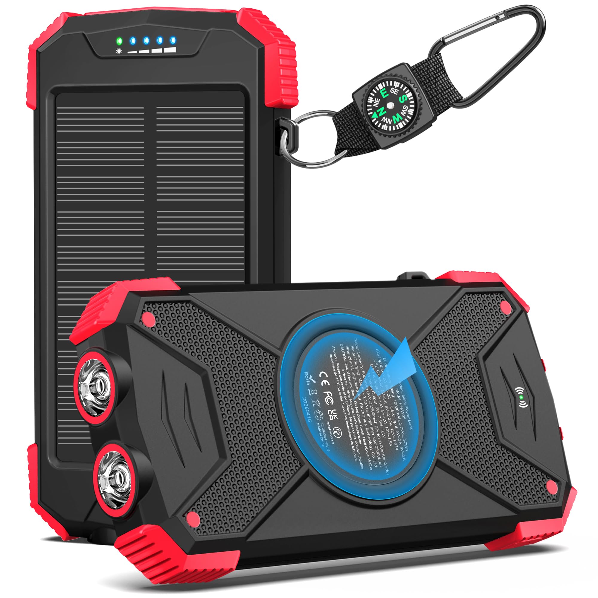 BLAVOR vista frontal del power bank mostrando diseño robusto y ventajas de portabilidad