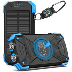 BLAVOR vista frontal con paneles solares y diseño resistente para exteriores