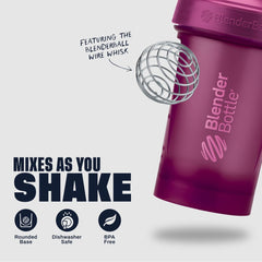 BlenderBottle close-up de BlenderBall acero 316 para mezclas sin grumos