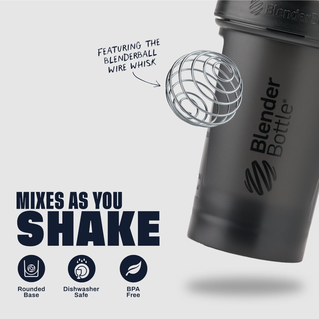 BlenderBottle detalle de la BlenderBall de acero inoxidable para mezclas sin grumos