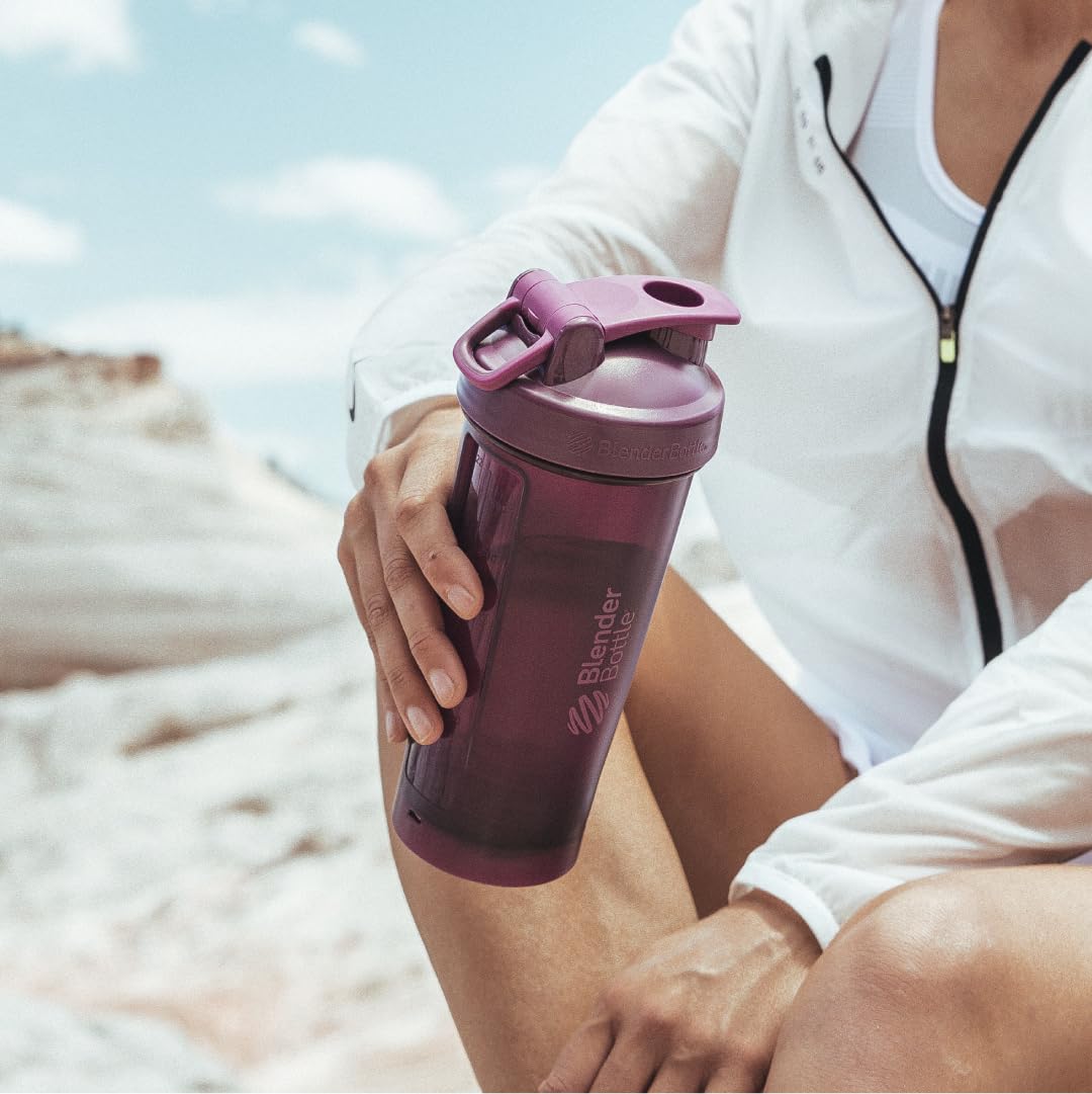 BlenderBottle comparación de tamaño en portavasos para confirmar compatibilidad