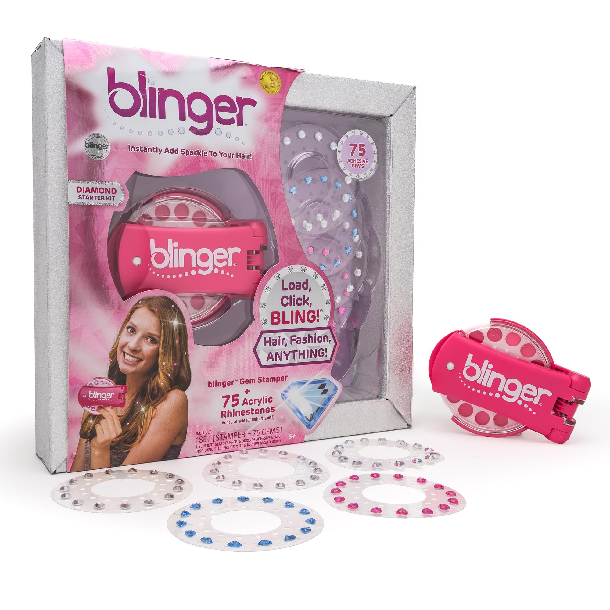 blinger detalle del Gem Stamper que ilustra uso fácil y diseño ergonómico