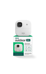 Blink cámara exterior frontal mostrando diseño resistente y seguridad inmediata