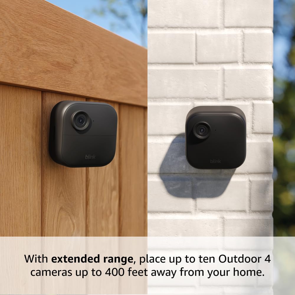 Detalle de la lente de Blink Outdoor 4 XR para imágenes claras y confiables