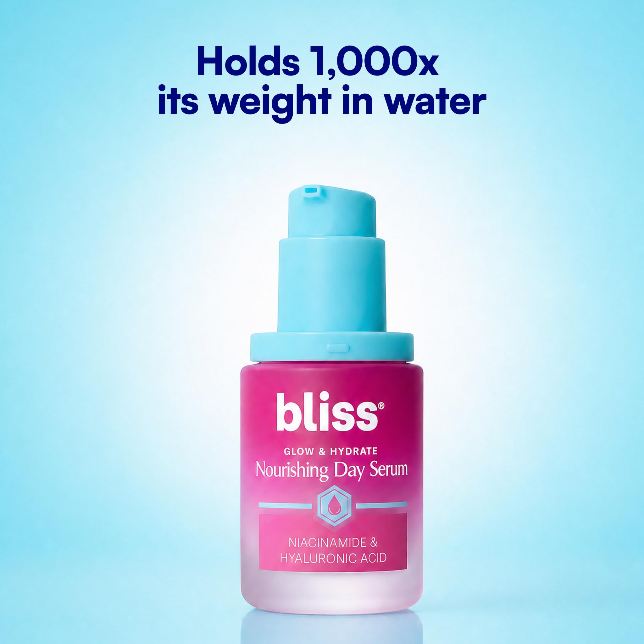 Bliss ambientación botella sobre mármol que transmite cuidado diario