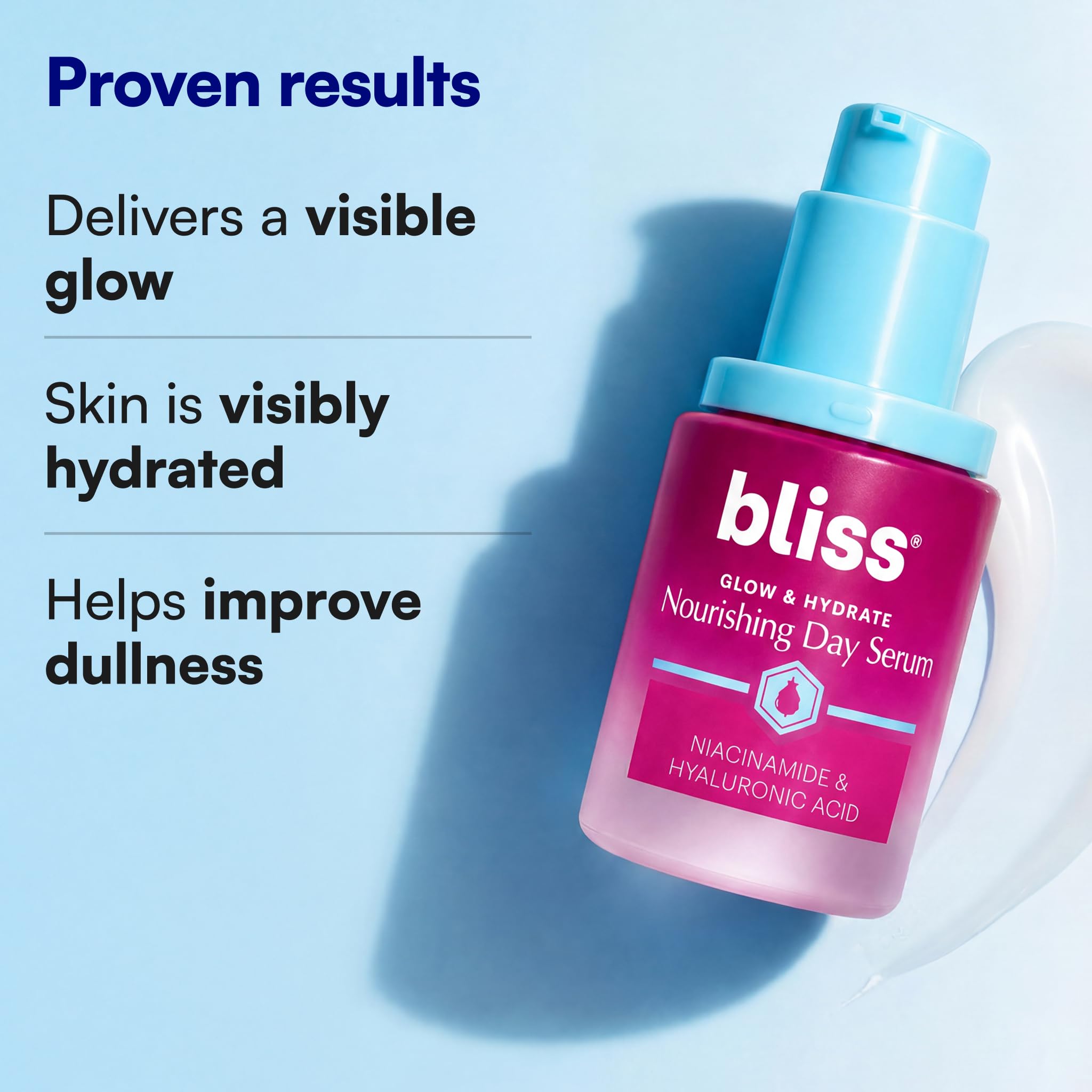 Bliss detalle de etiqueta con ingredientes clave y transparencia