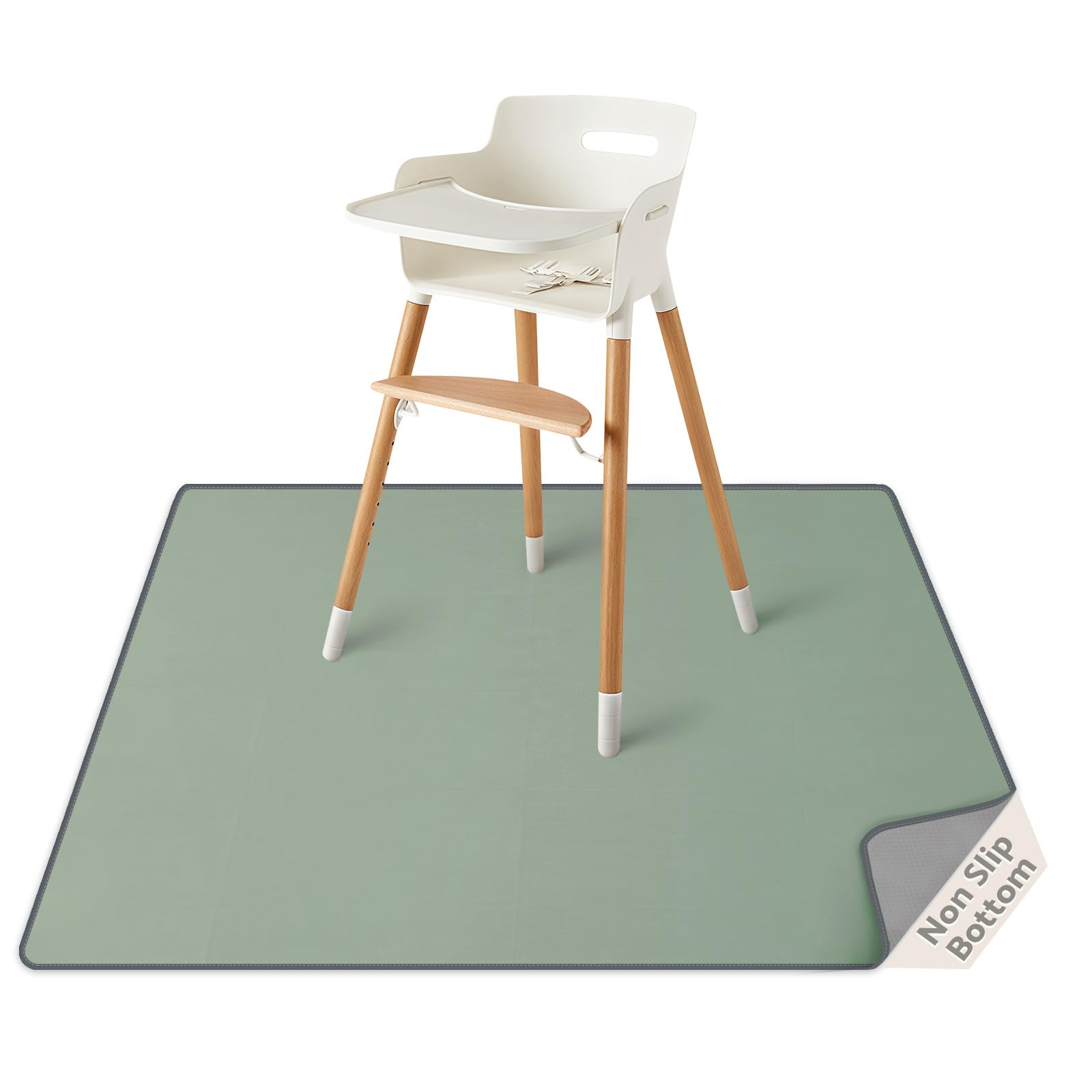 Blissful Diary tapete frontal sage green protegiendo el suelo