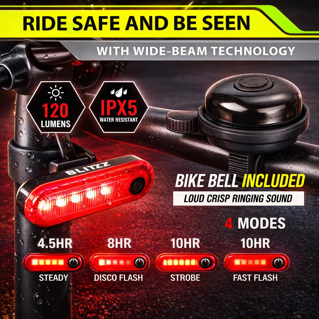 BLITZU bike bell close-up highlighting tactile button for clear rider signaling