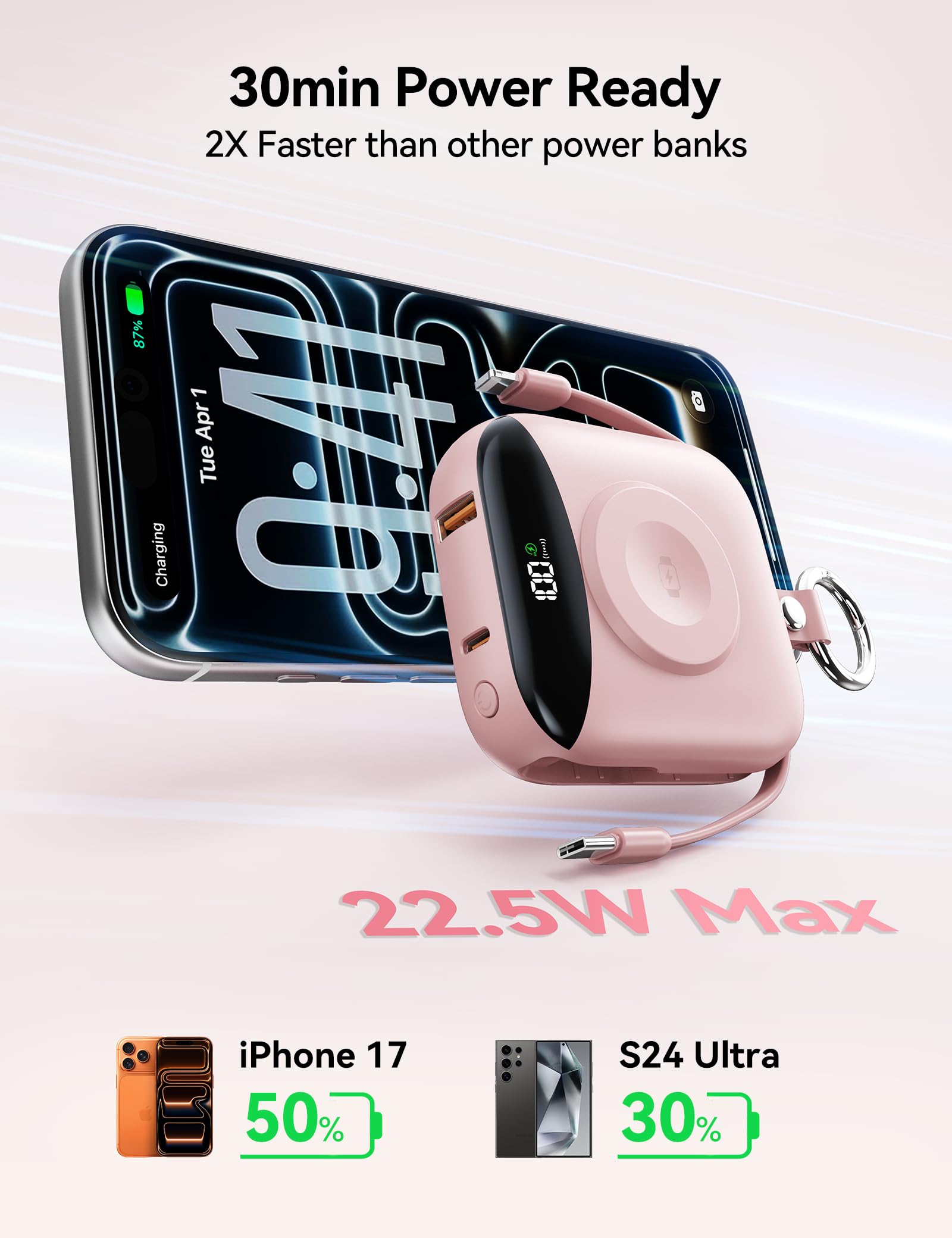 BLJIB cargador magnético para Apple Watch mostrando compatibilidad segura