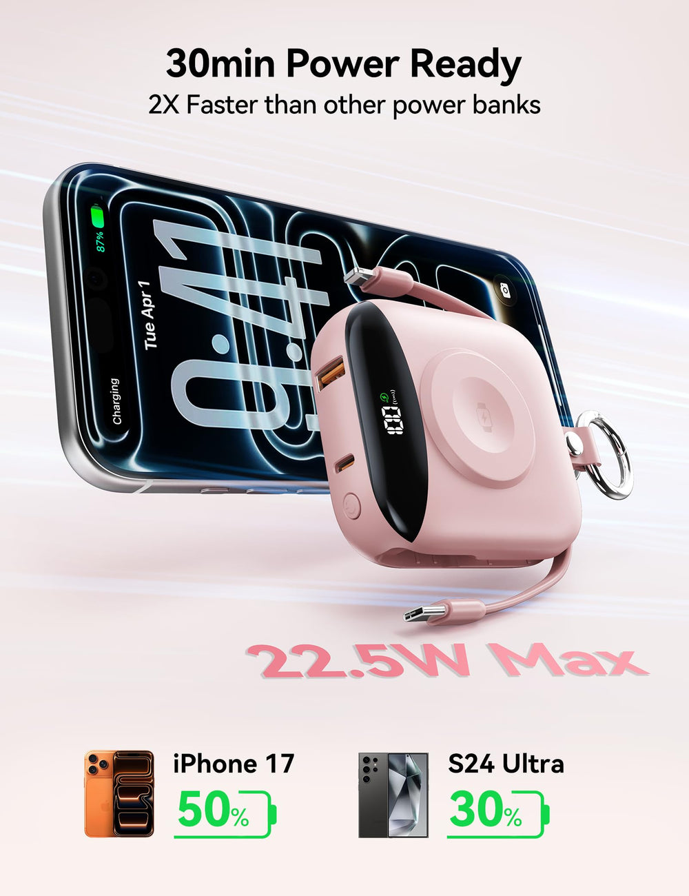 BLJIB cargador magnético para Apple Watch mostrando compatibilidad segura