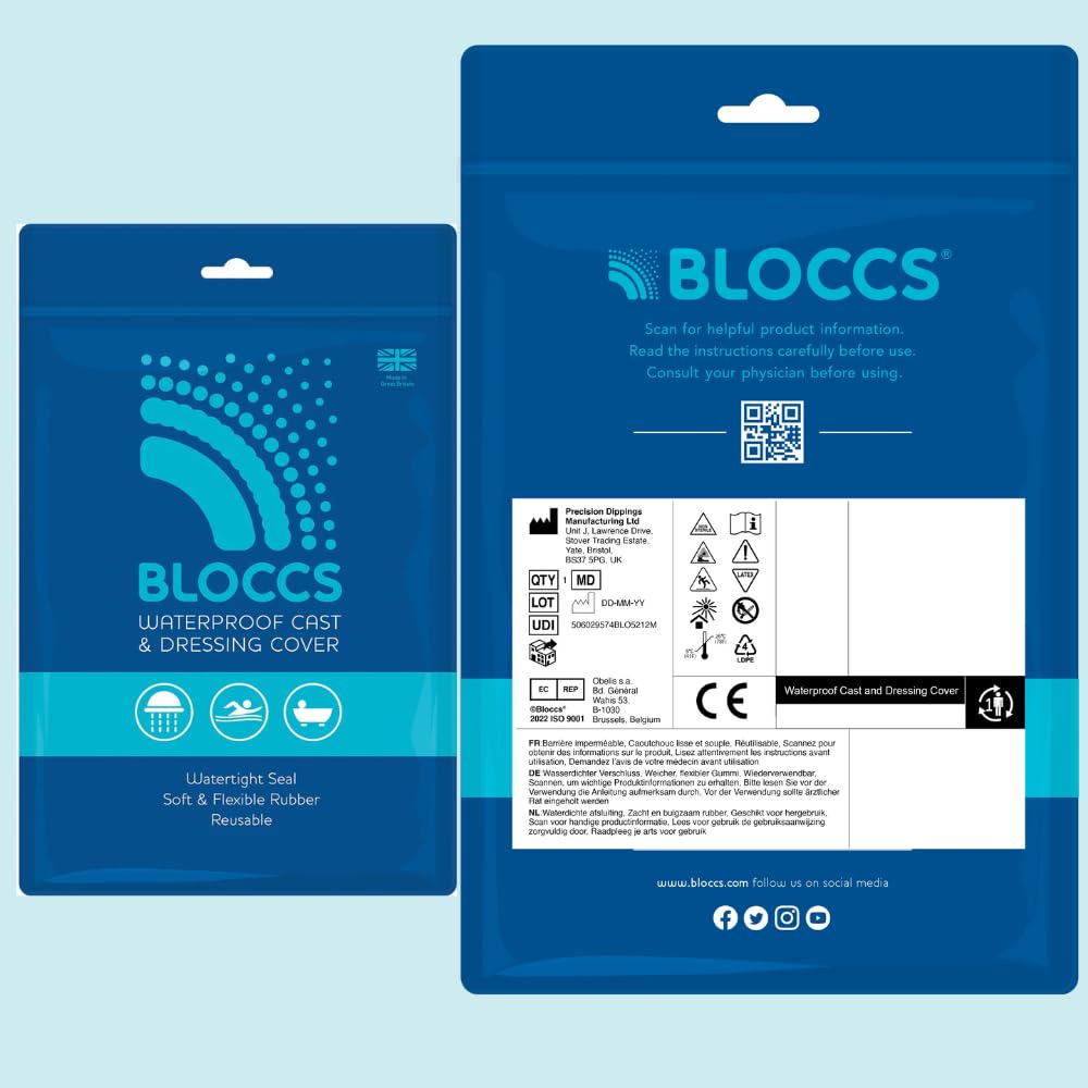 BLOCCS funda en ambiente de piscina y playa para uso acuático seguro