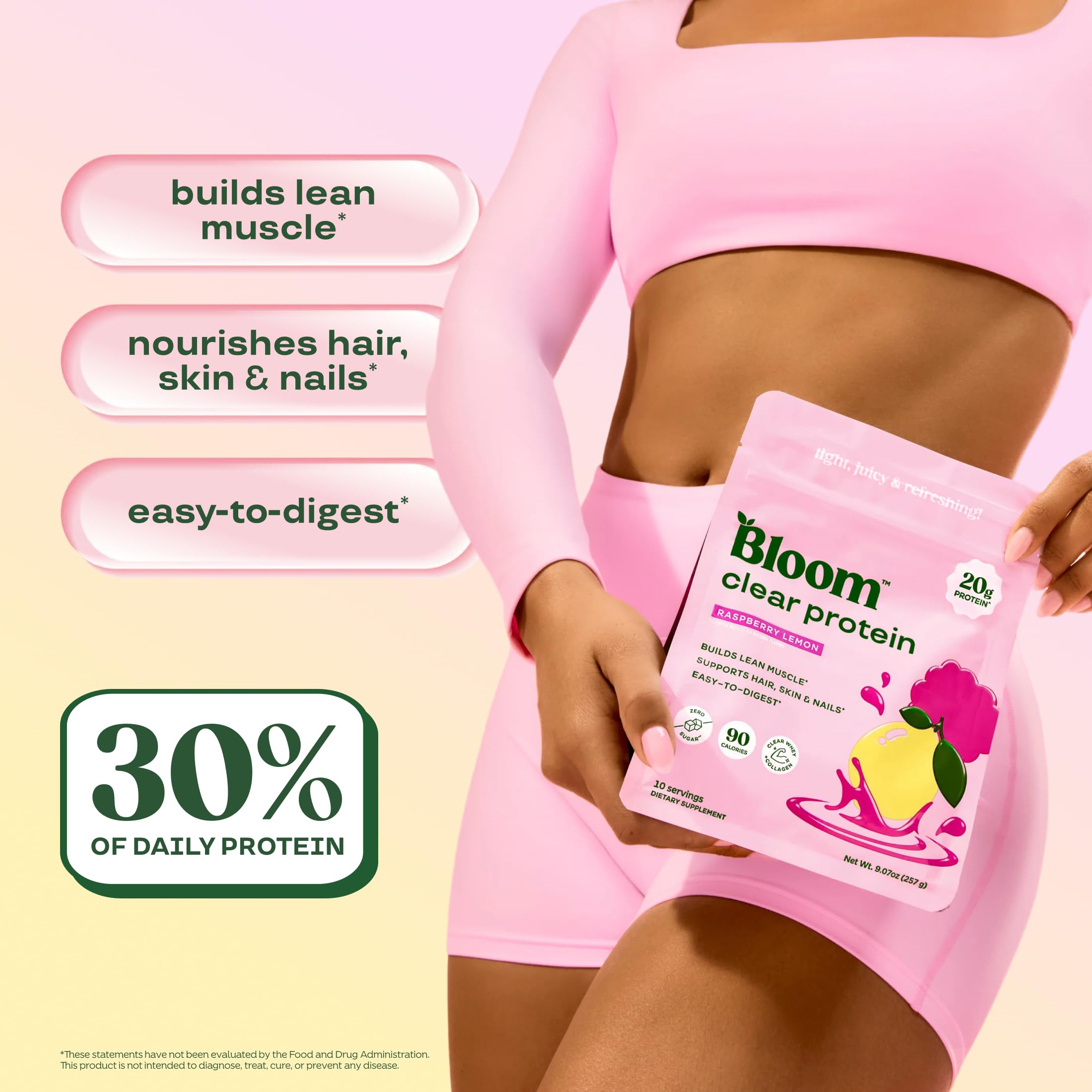 Bloom Nutrition bebida mezclada en botella transparente listo para consumo post entrenamiento