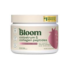 Bloom Nutrition envase frontal mostrando diseño y 25 porciones