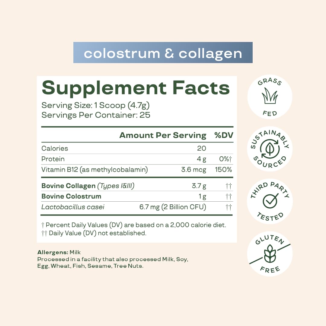 Bloom Nutrition etiqueta con ingredientes y certificaciones, confianza y pureza