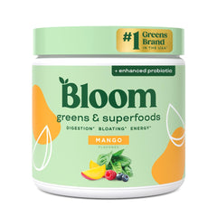 Bloom Nutrition frente del envase mostrando presentación y número de servicios