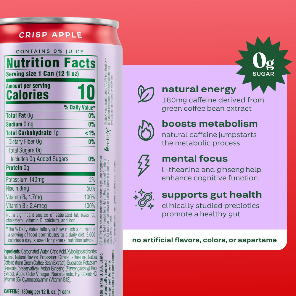 Bloom Nutrition lata abierta vertiendo burbujas refrescantes