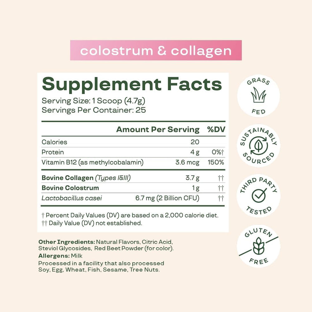 Bloom Nutrition cucharada con porción listada para dosificación precisa