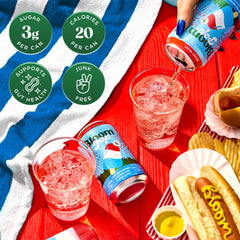 Bloom Nutrition Bloom Pop twelve-pack of cans grouped to show quantity and convenience for weekly use