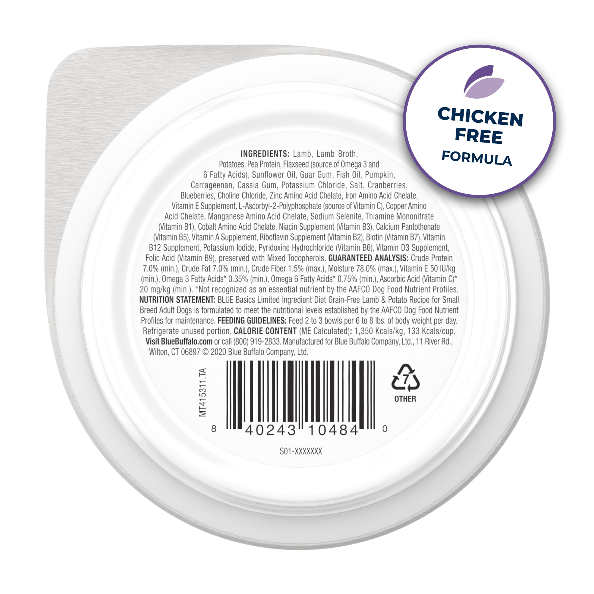 Blue Buffalo detalle de lista de ingredientes para elegir con confianza