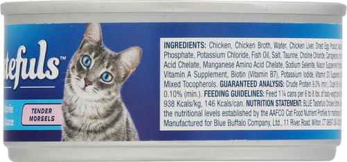 Blue Buffalo etiqueta de nutrición con ingredientes y beneficios claros