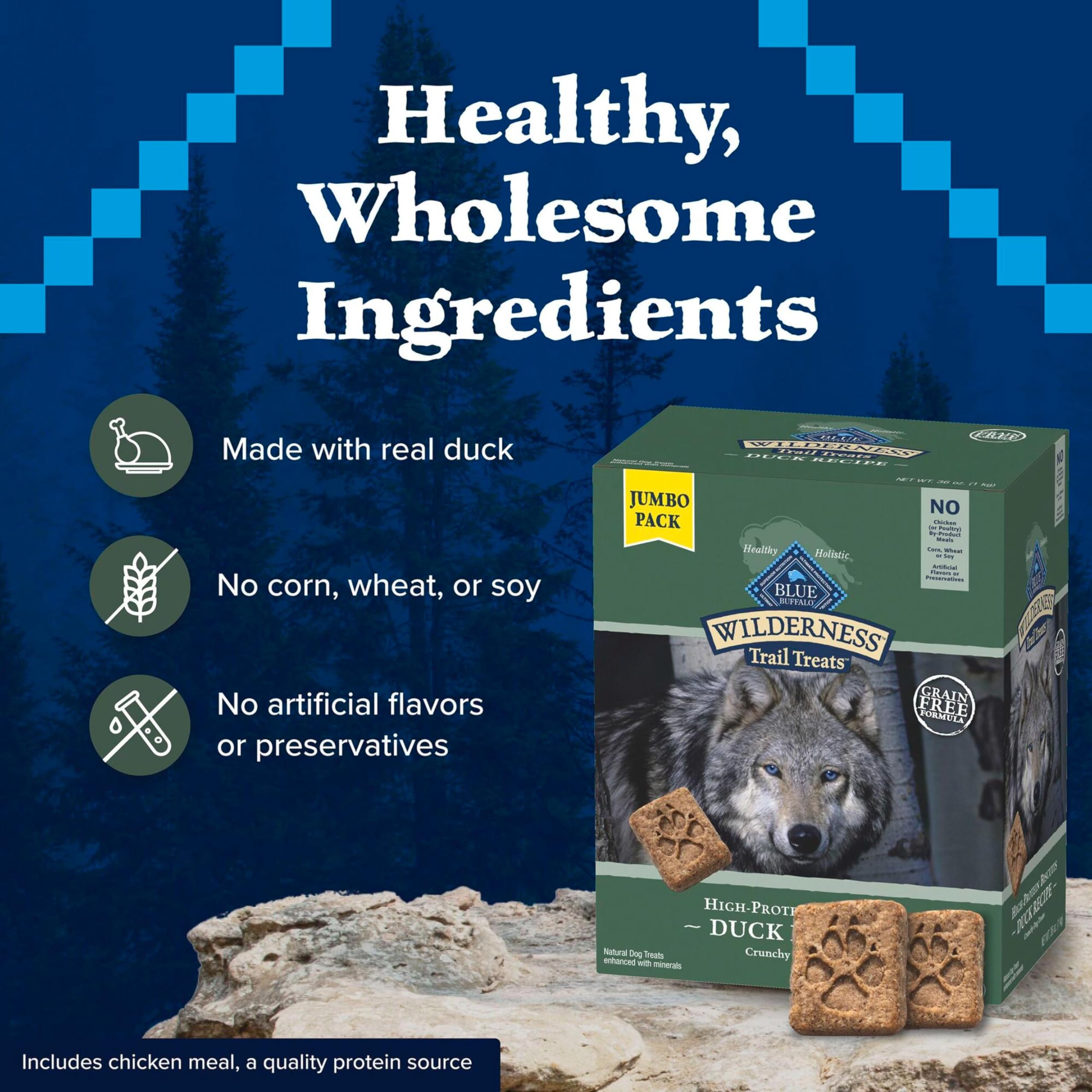 Blue Buffalo etiqueta nutricional cerca mostrando datos claros