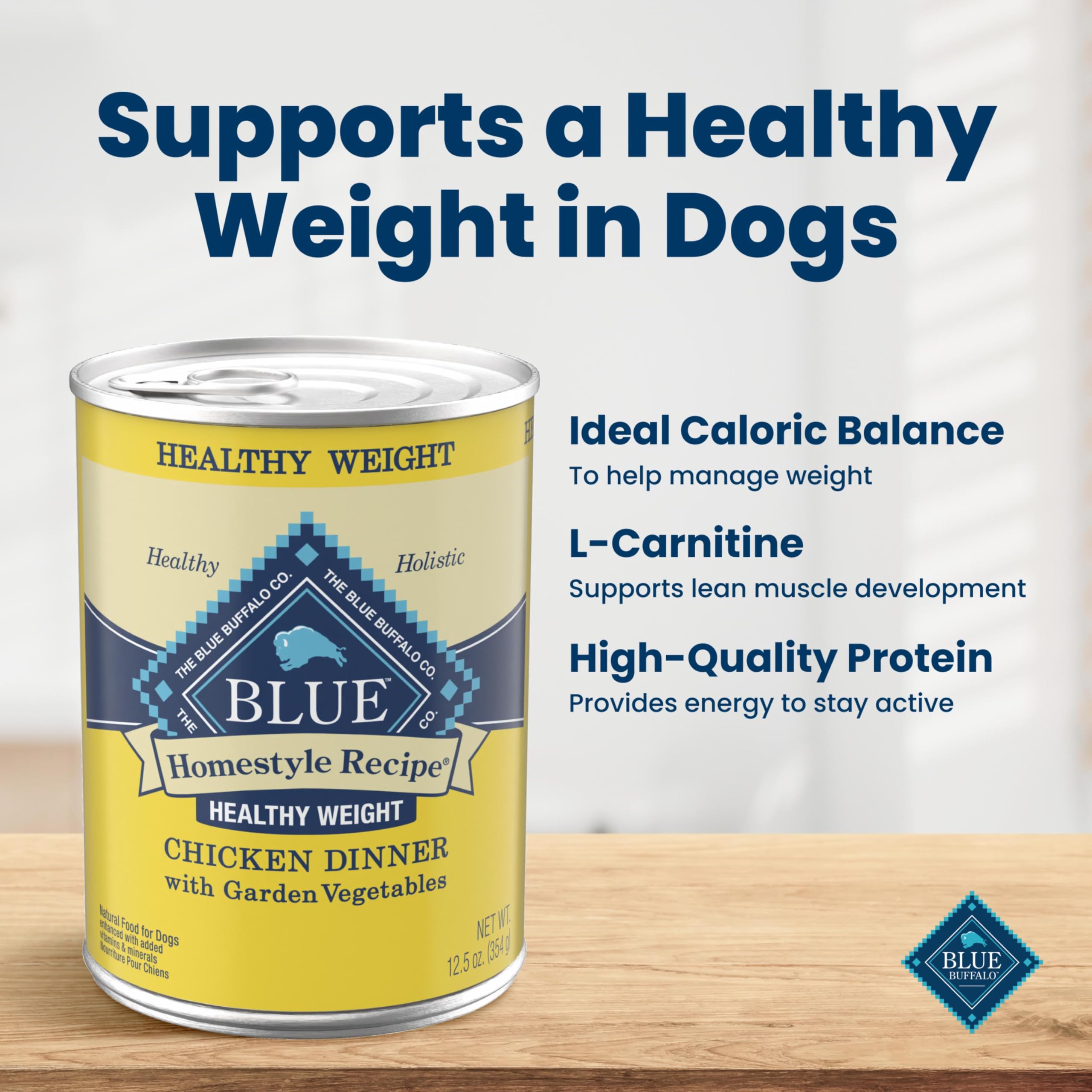 Blue Buffalo etiqueta nutricional destaca proteínas y ausencia de subproductos