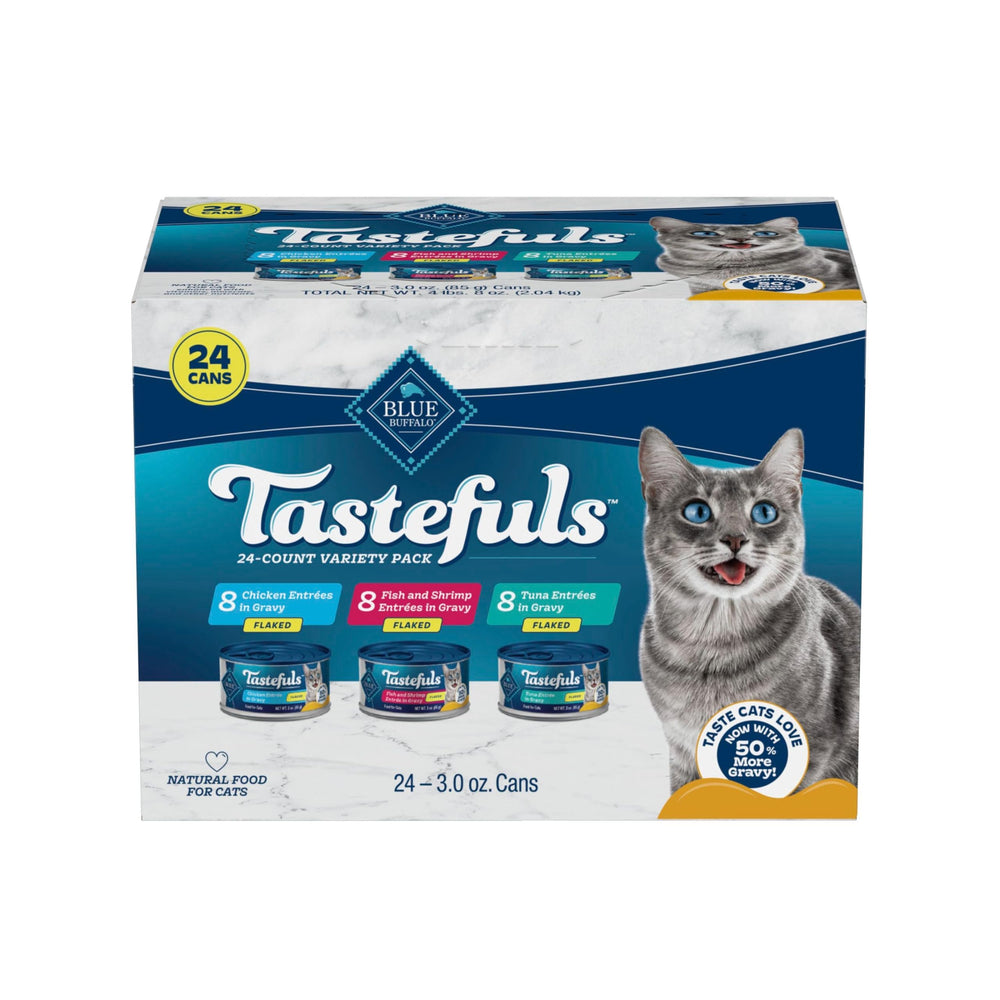 Blue Buffalo empaque frontal que muestra variedad y beneficios