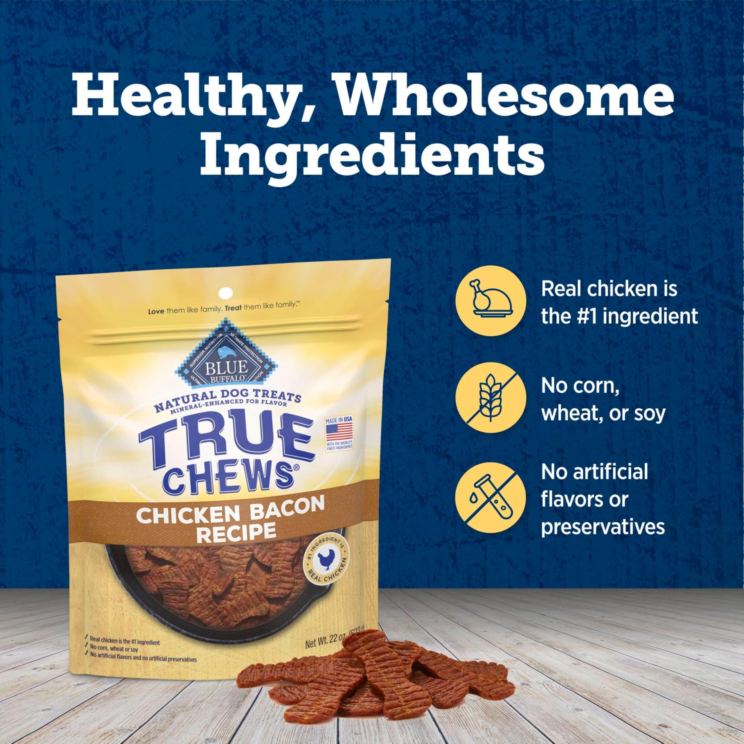 Blue Buffalo dog eating treat showing high palatability benefit