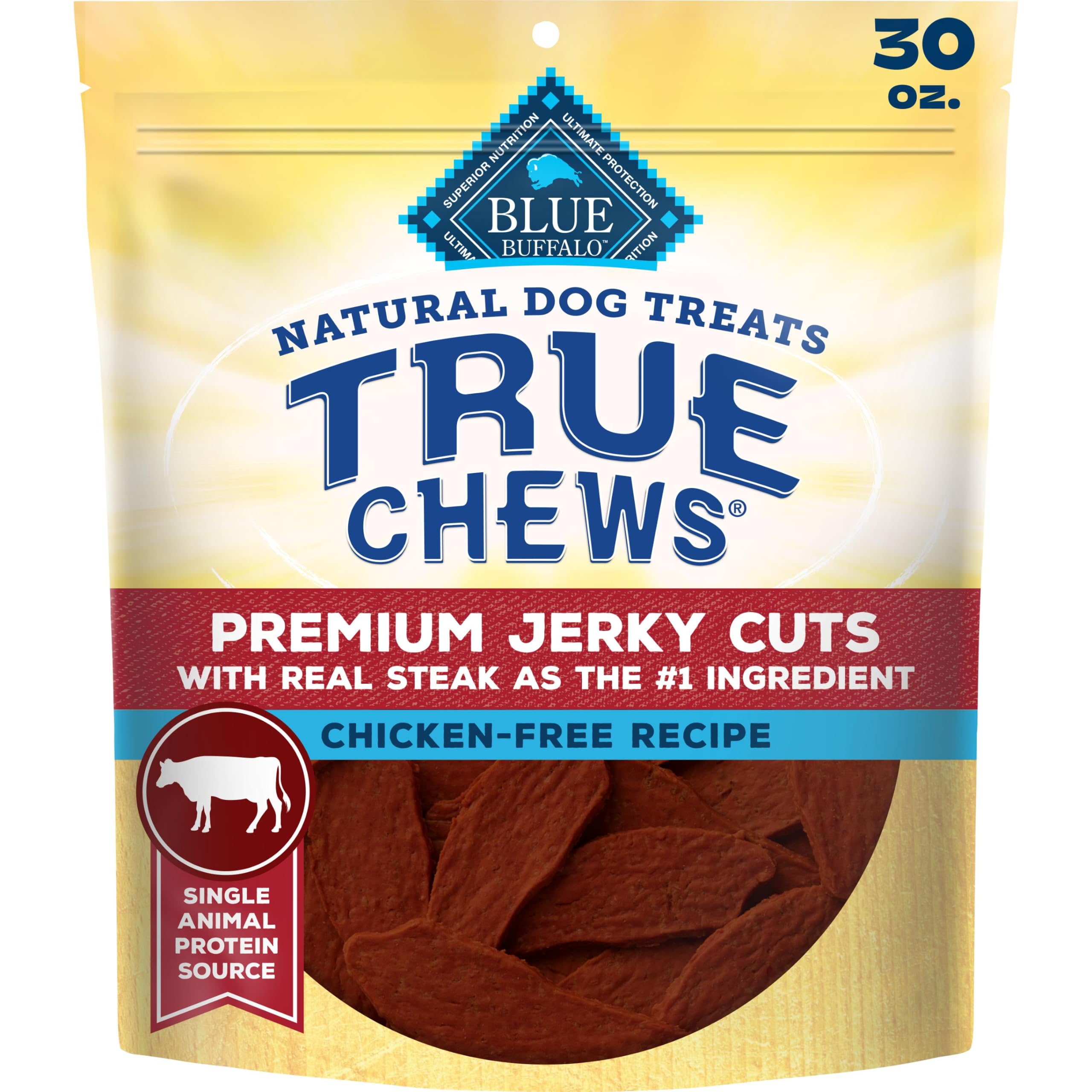 Blue Buffalo empaque frontal de True Chews con aspecto natural y confianza