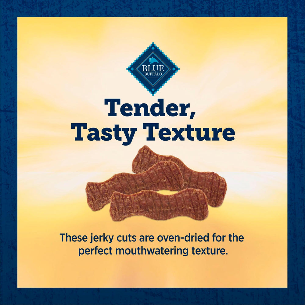 Blue Buffalo treat in hand showing size and portion control