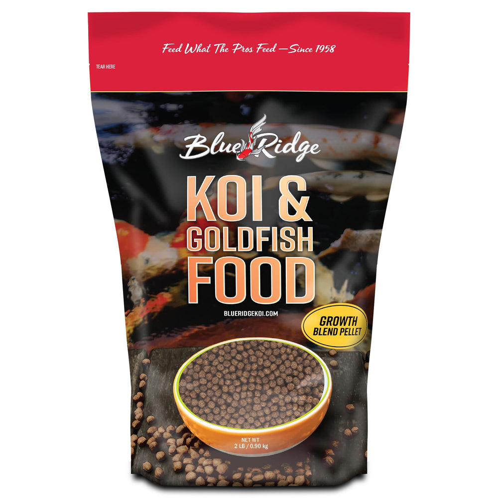 Blue Ridge pellets mixtos detalle, muestra tamaños para todas las edades
