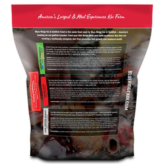 Blue Ridge pellets textura cercana que indica digestión fácil