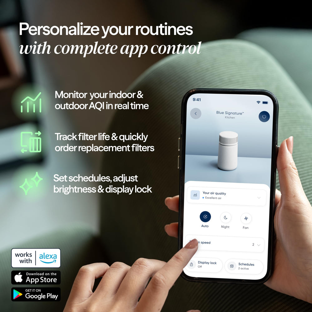 BLUEAIR purificador en habitación infantil con funcionamiento silencioso para dormir