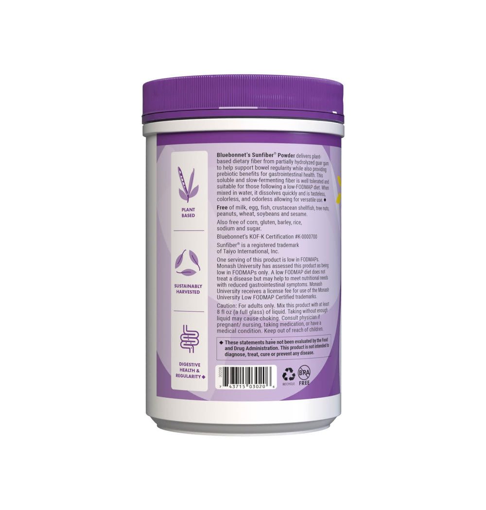 BlueBonnet Sunfiber en batido saludable lista para consumo diario