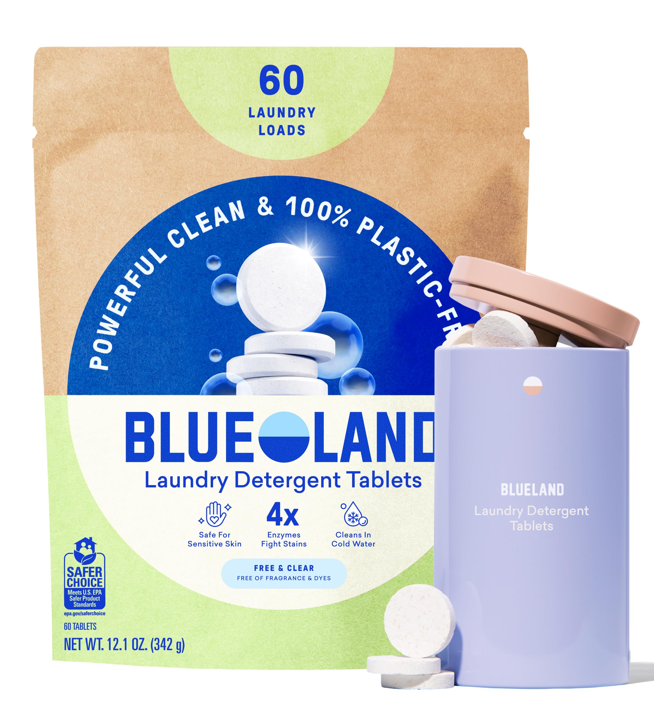 BLUELAND frasco forever tin reutilizable para almacenamiento sostenible